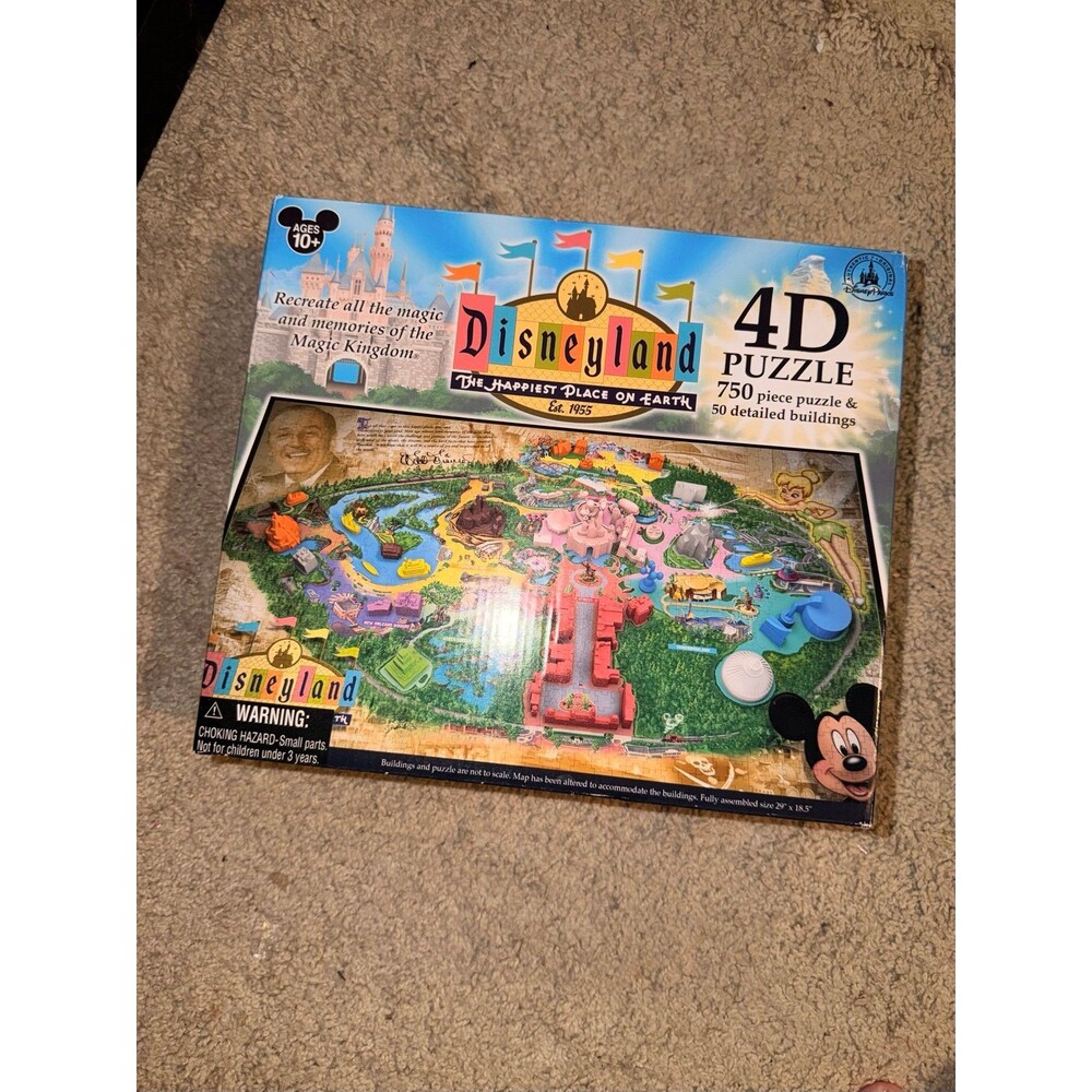 Disneyland Park 4D 750 PIECES/50 Bldgs Puzzle Complete
